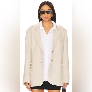 ASTR|Rachel blazer in Natural;Linen boyfriend blazer in tan Cream•••Size XL